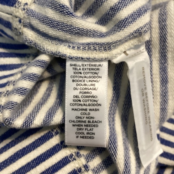 LOFT Blue Stripe Summer Dress Size S - Picture 7 of 7